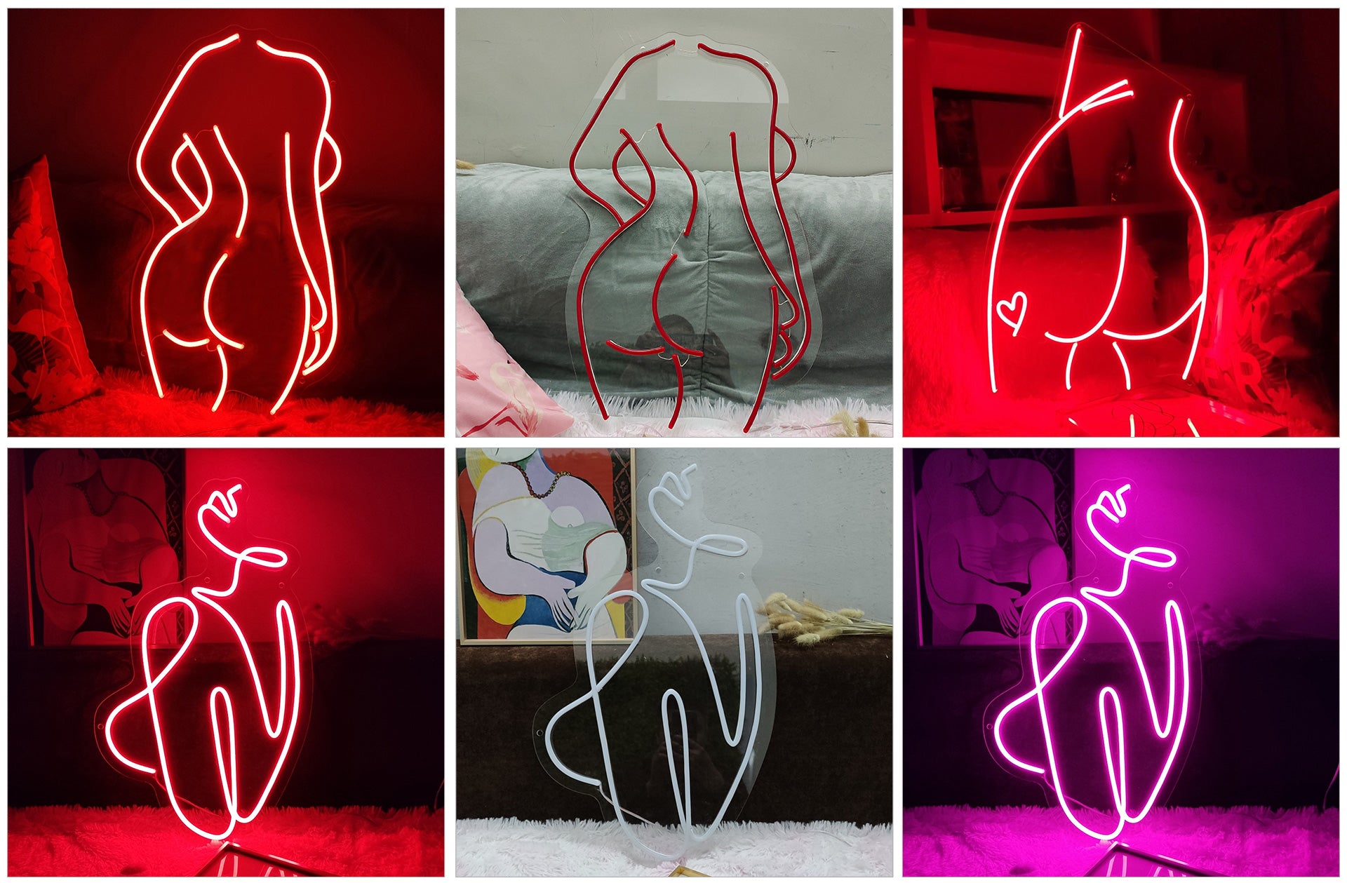Nude neon wall art