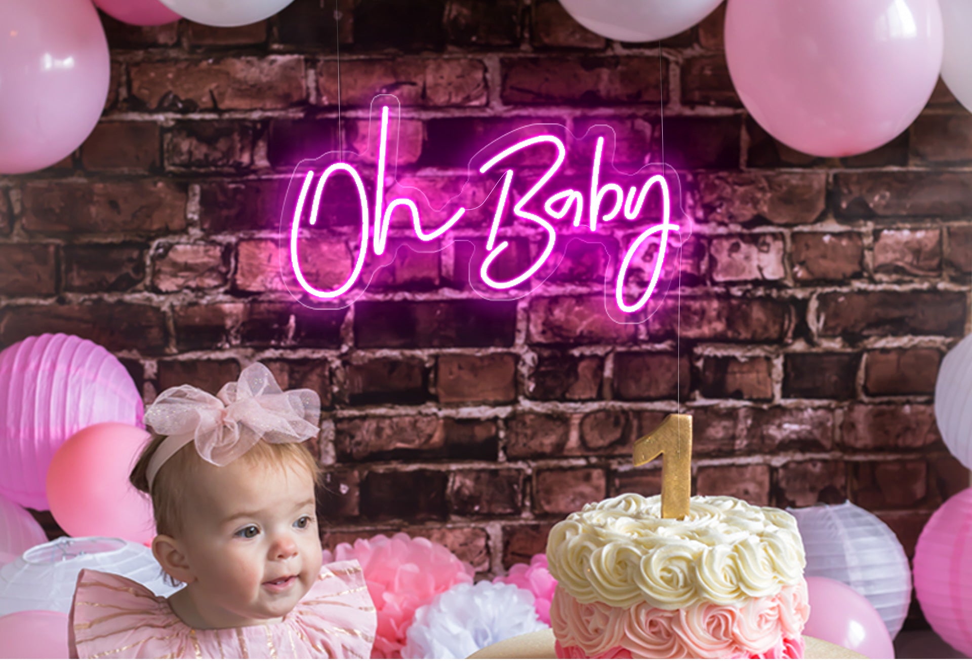 Oh Baby neon wall sign