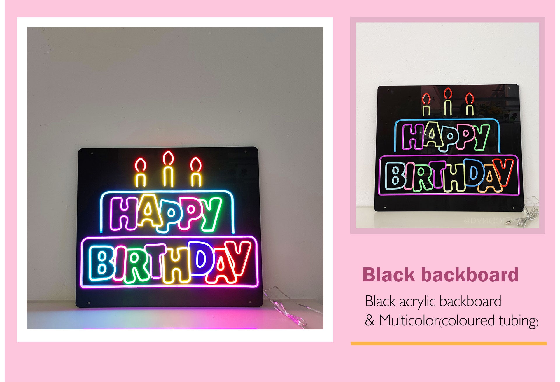 Multicolor neon sign