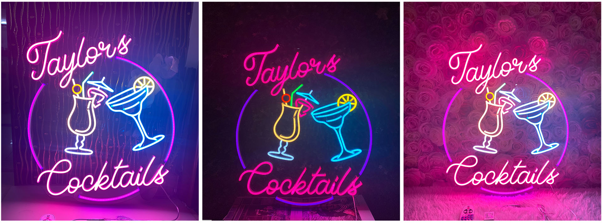cocktails neon bar sign