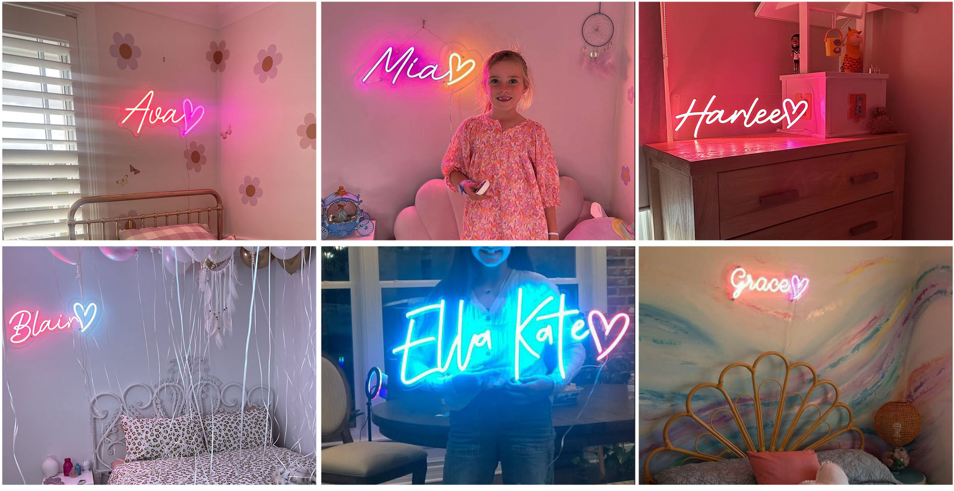 custom first name neon sign for kids room