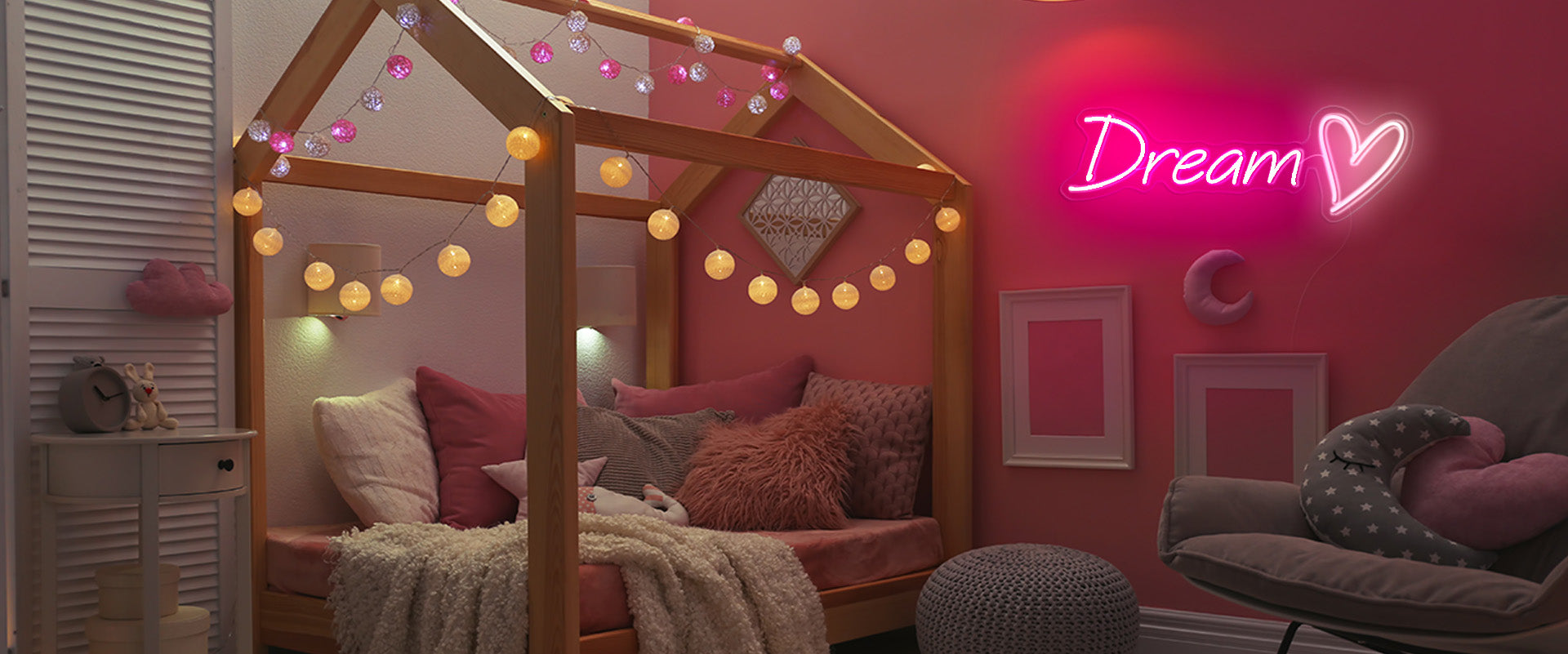 dream neon wall art
