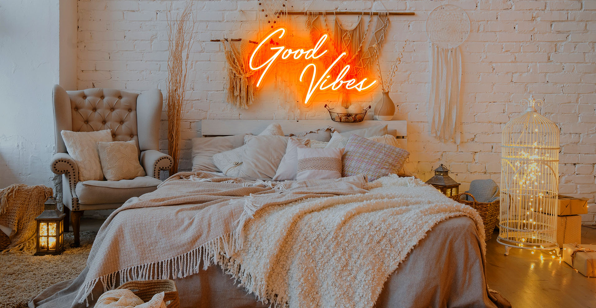 good vibes neon light sign