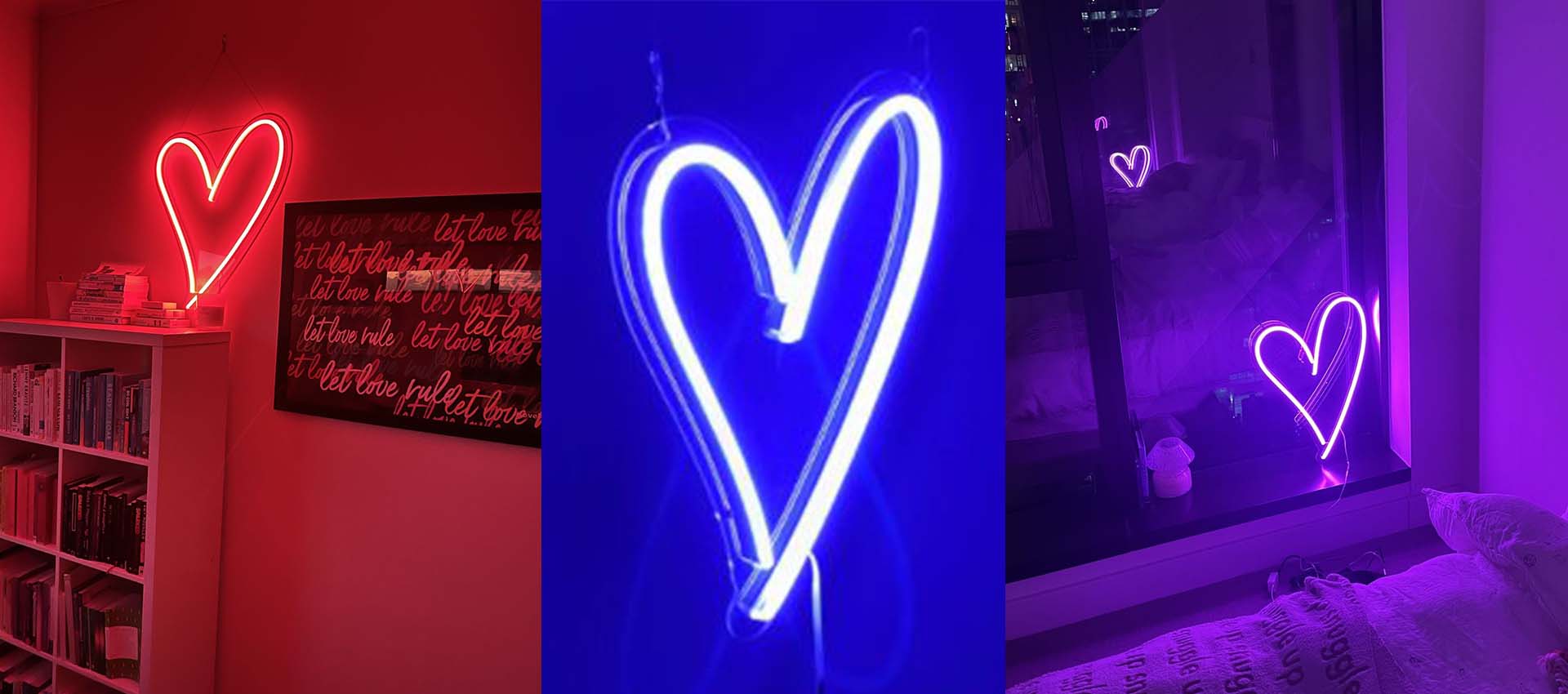little heart led lamp light