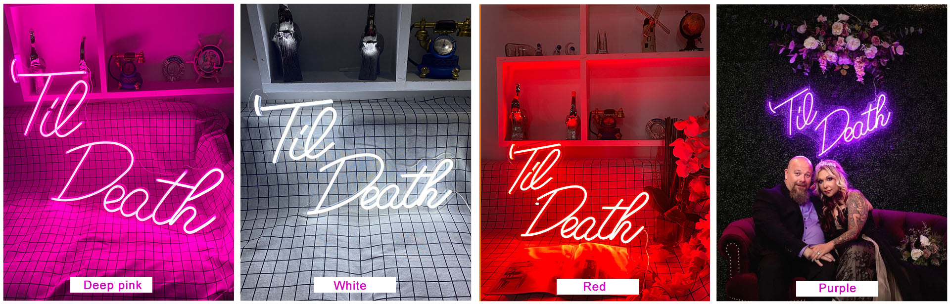 til death led neon light