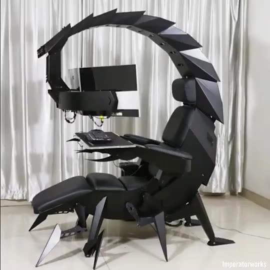 Zero Gravity Ergonomic Scorpion Super Gaming Cockpit Chair with 1-3 Monitors Support