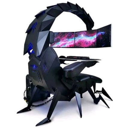 Zero Gravity Ergonomic Scorpion Super Gaming Cockpit Chair with 1-3 Monitors Support