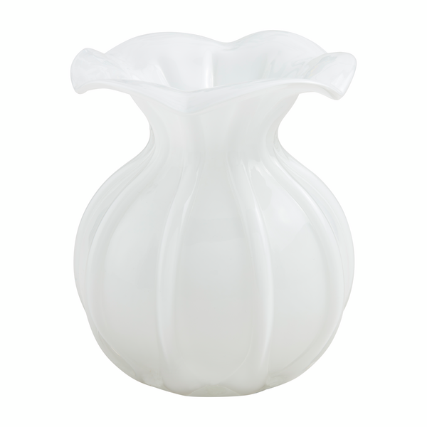 Mudpie | Small Ruffled Glass Vase