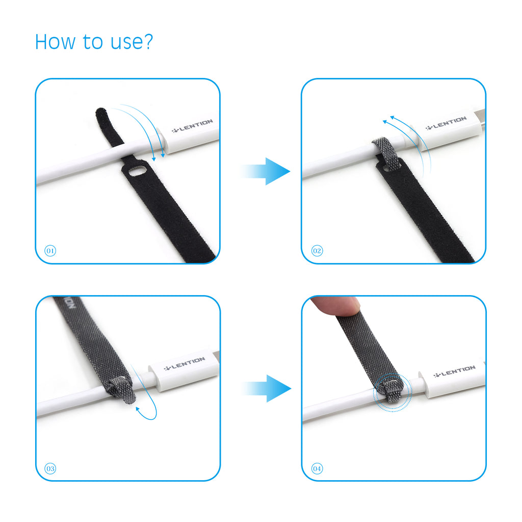 Reusable cord organizer straps