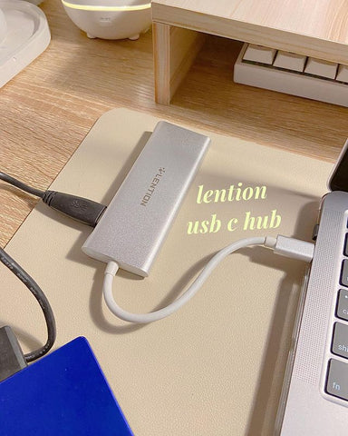 LENTION 3.3FT Long Cable USB C Multiport Hub with 4K HDMI, 4 USB 3.0, Type  C Charging Compatible 2023-2016 MacBook Pro, New Mac Air/iMac/Mac Mini