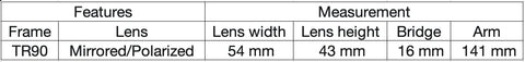 ephiu sunglasses size chart
