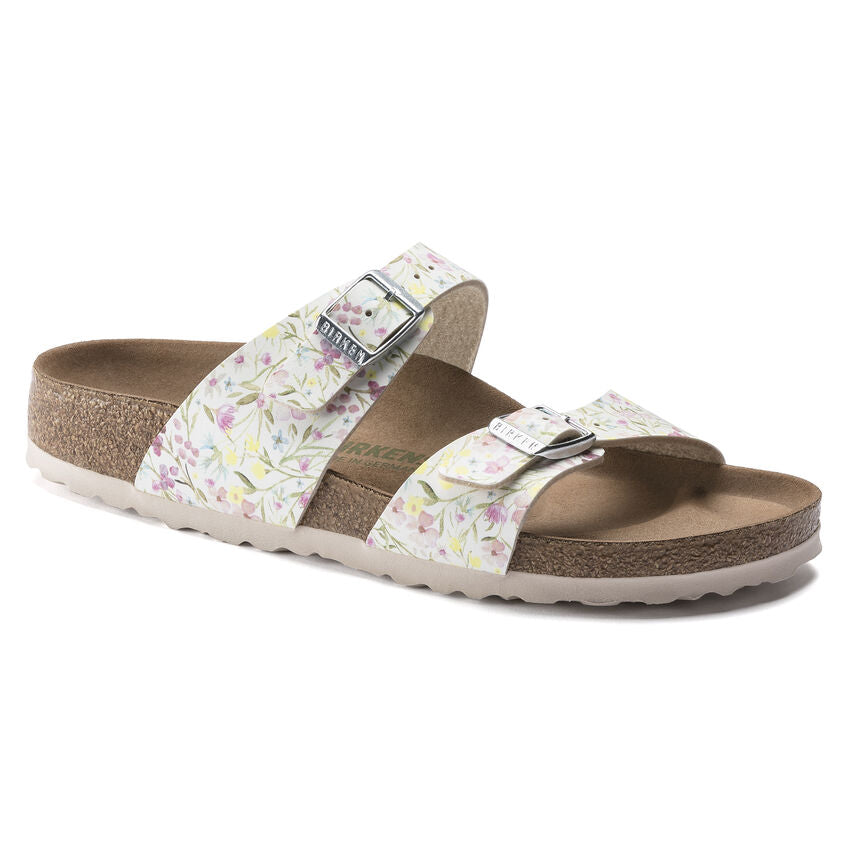 BIRKENSTOCK SYDNEY VEGAN BIRKO-FLOR WATERCOLOR FLOWER WHITE 1018603