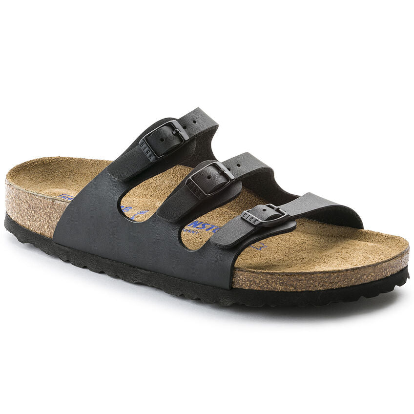 BIRKENSTOCK FLORIDA BIRKO-FLOR SOFT FOOTBED BLACK 53011