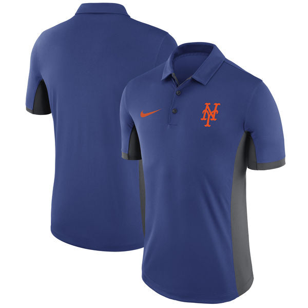 New York Mets Mens Nike Franchise  Royal Blue Collared Polo