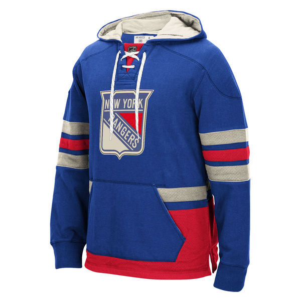 New York Rangers Hockey style Blue Front Pocket pullover hoodie