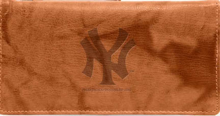 New York Yankees Leather Checkbook Cover