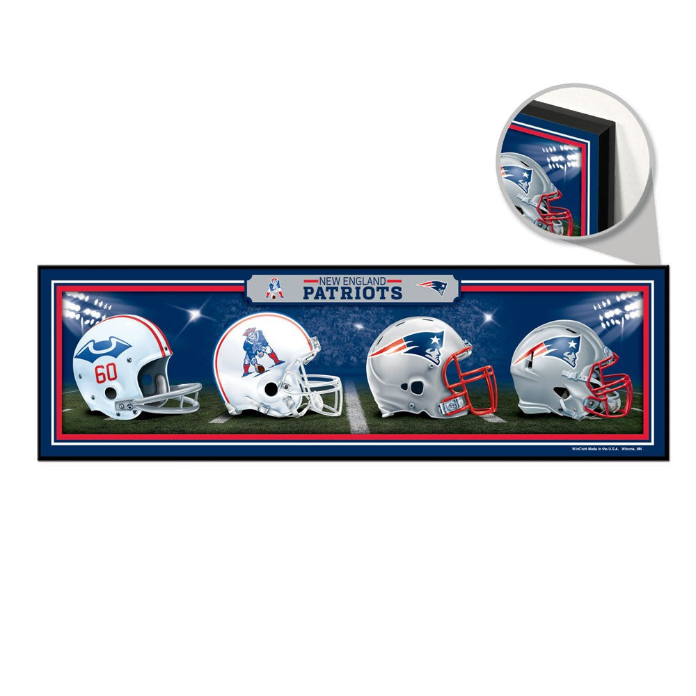 New England Patriots Helmet Evolution Sign