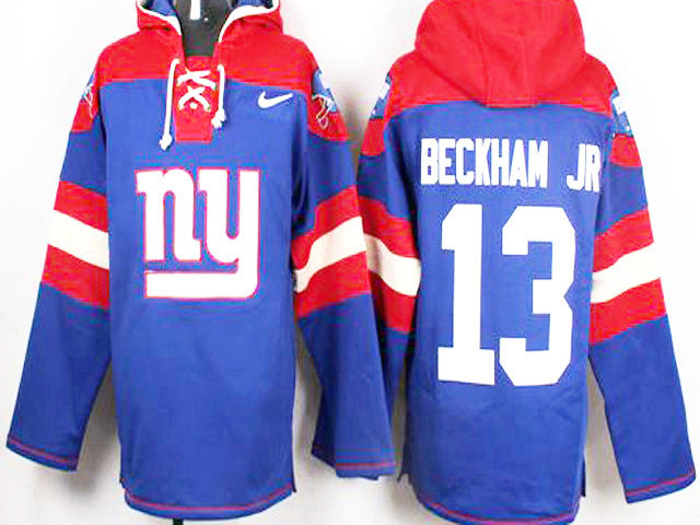 Odell Beckham Jr  New York Giants Royal Blue Player Pullover NFL Hoodie