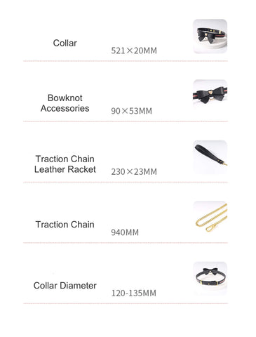SEVANDA Fun Bow Leather Collar, product detail view 1