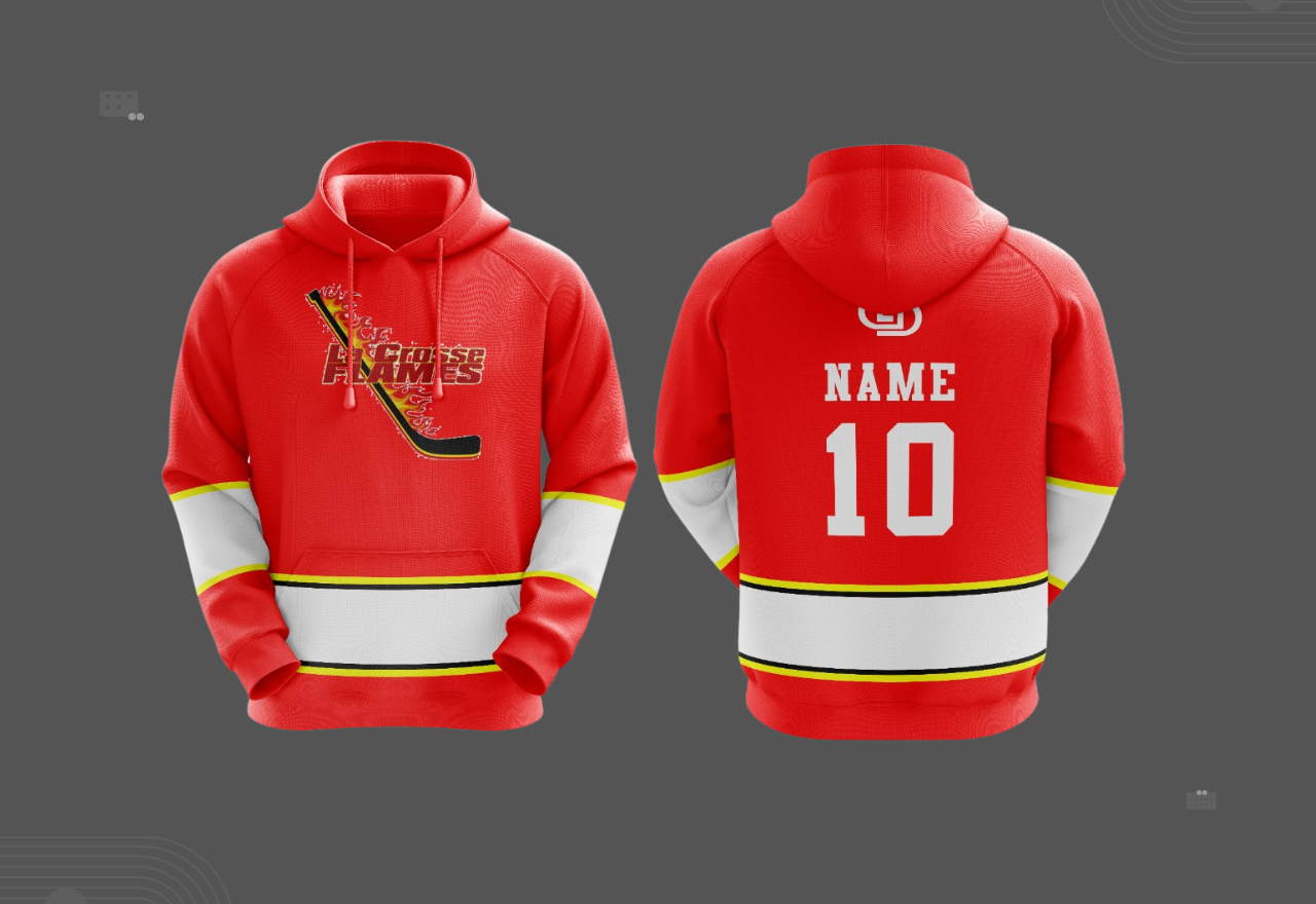 LA CROSSE FLAMES HOCKEY HOODIE