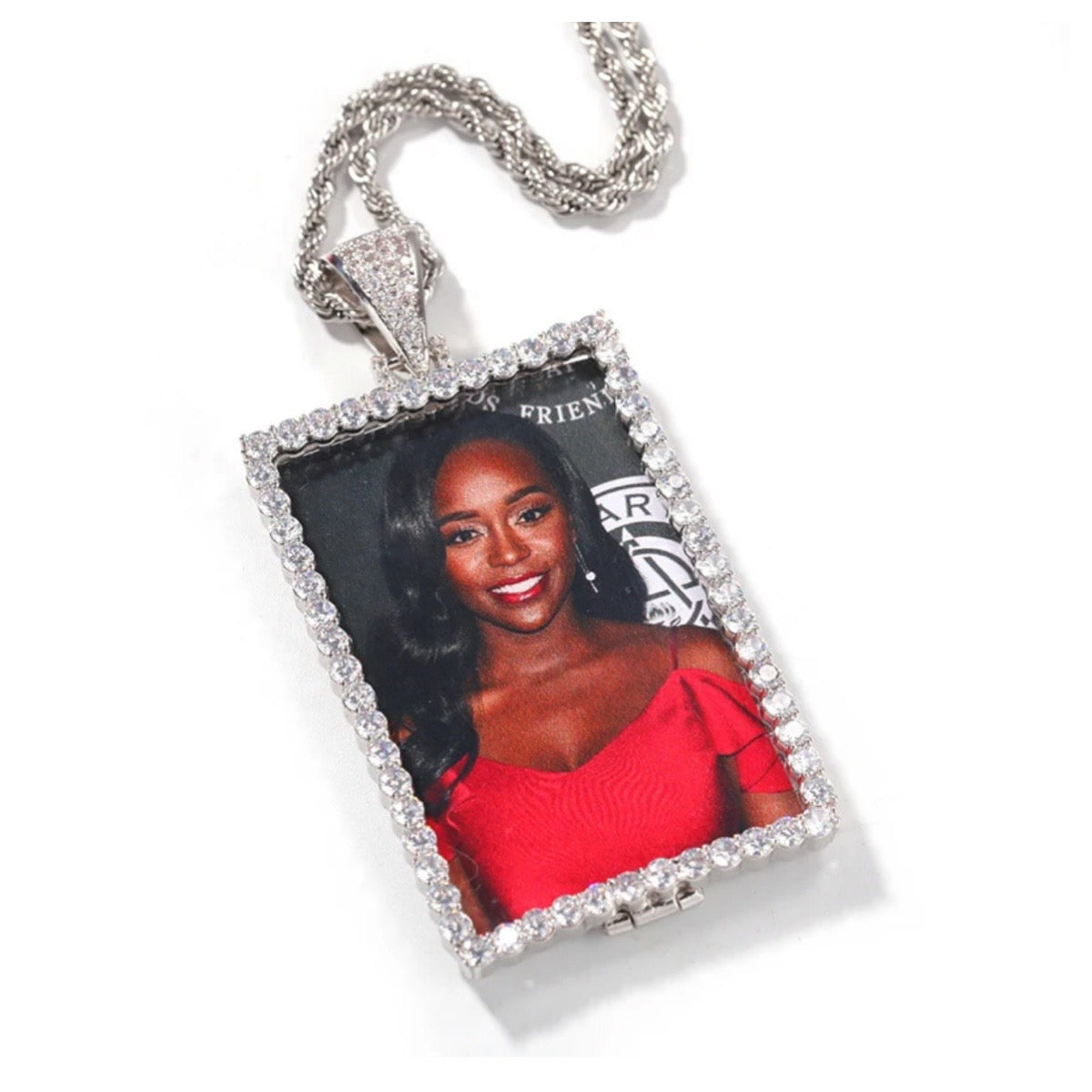 Rectangle Picture Pendant Necklace