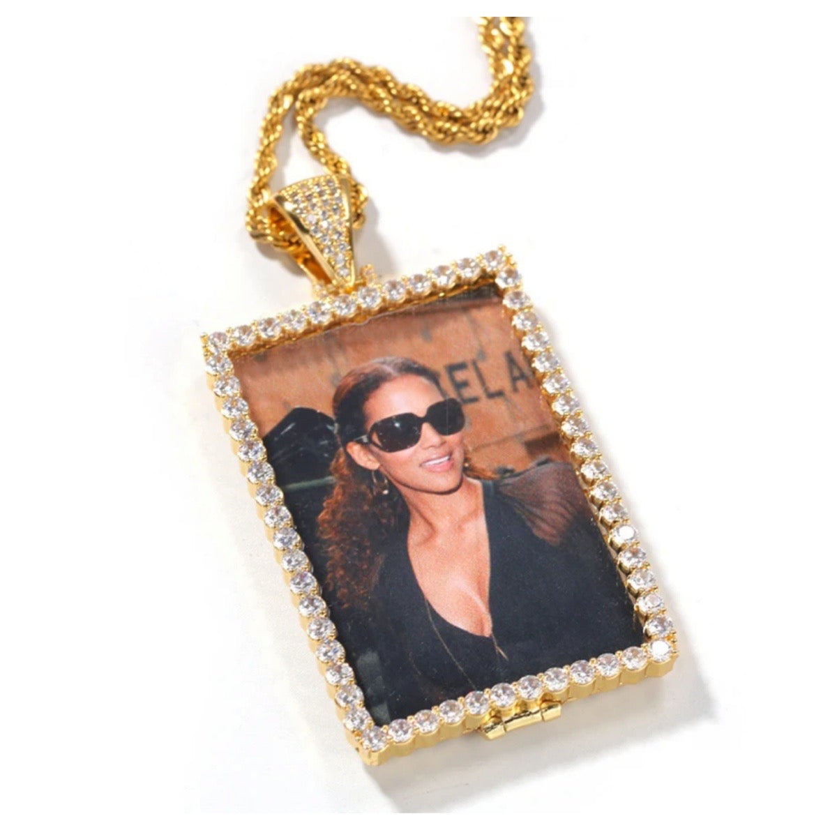 Rectangle Picture Pendant Necklace