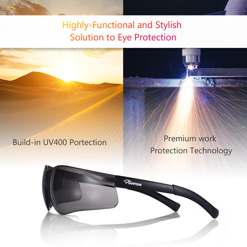 SAFEYEAR Safety Glasses Work Anti-fog Clear Side Shield Eye Protect ANSI Z87.1 