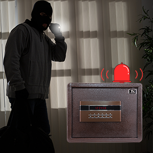 Small Digital Home Safe Brown