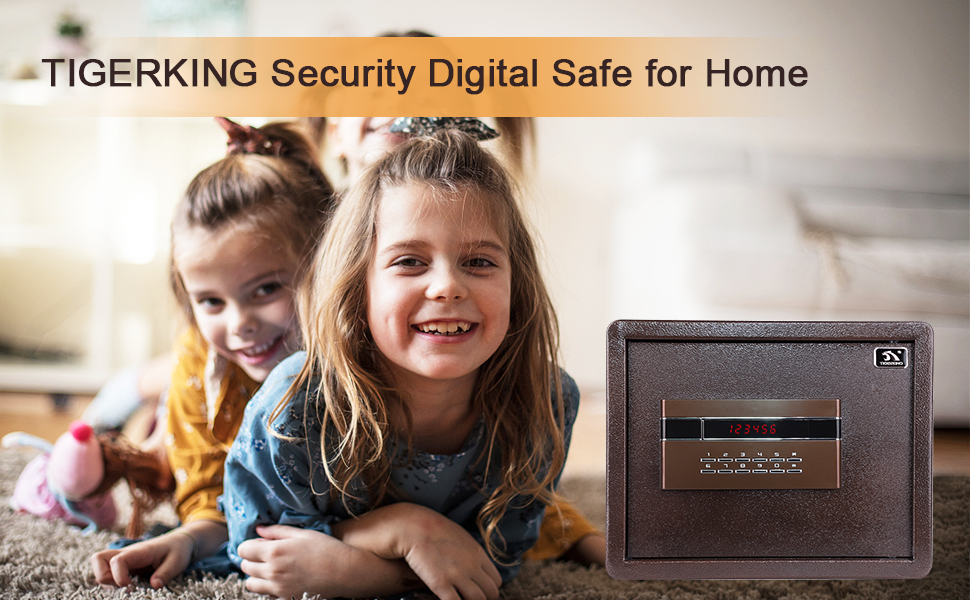 Small Digital Home Safe Brown
