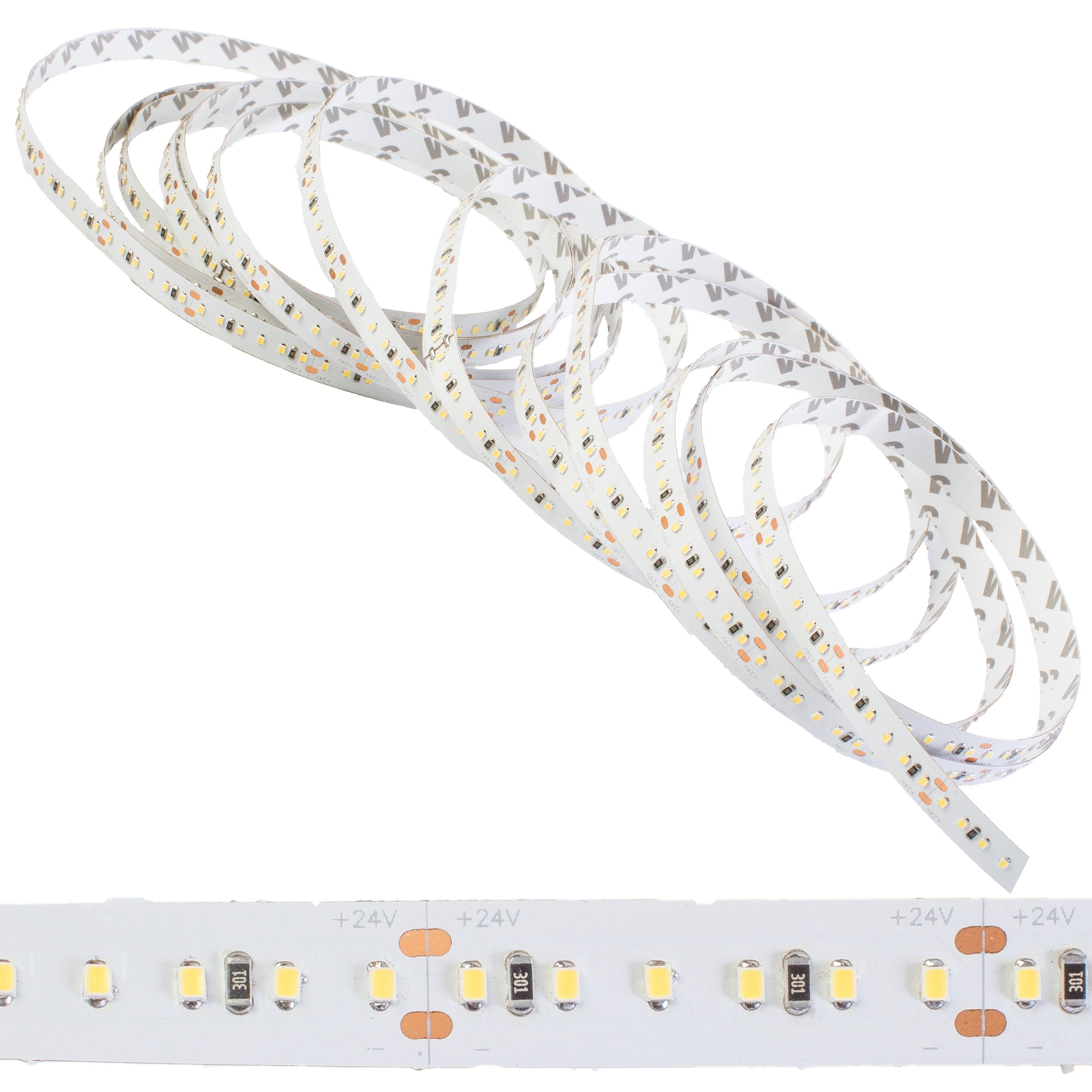 24v 2216 Series CRI 90 6000k Natural white color LED strip light + Aluminum Channel