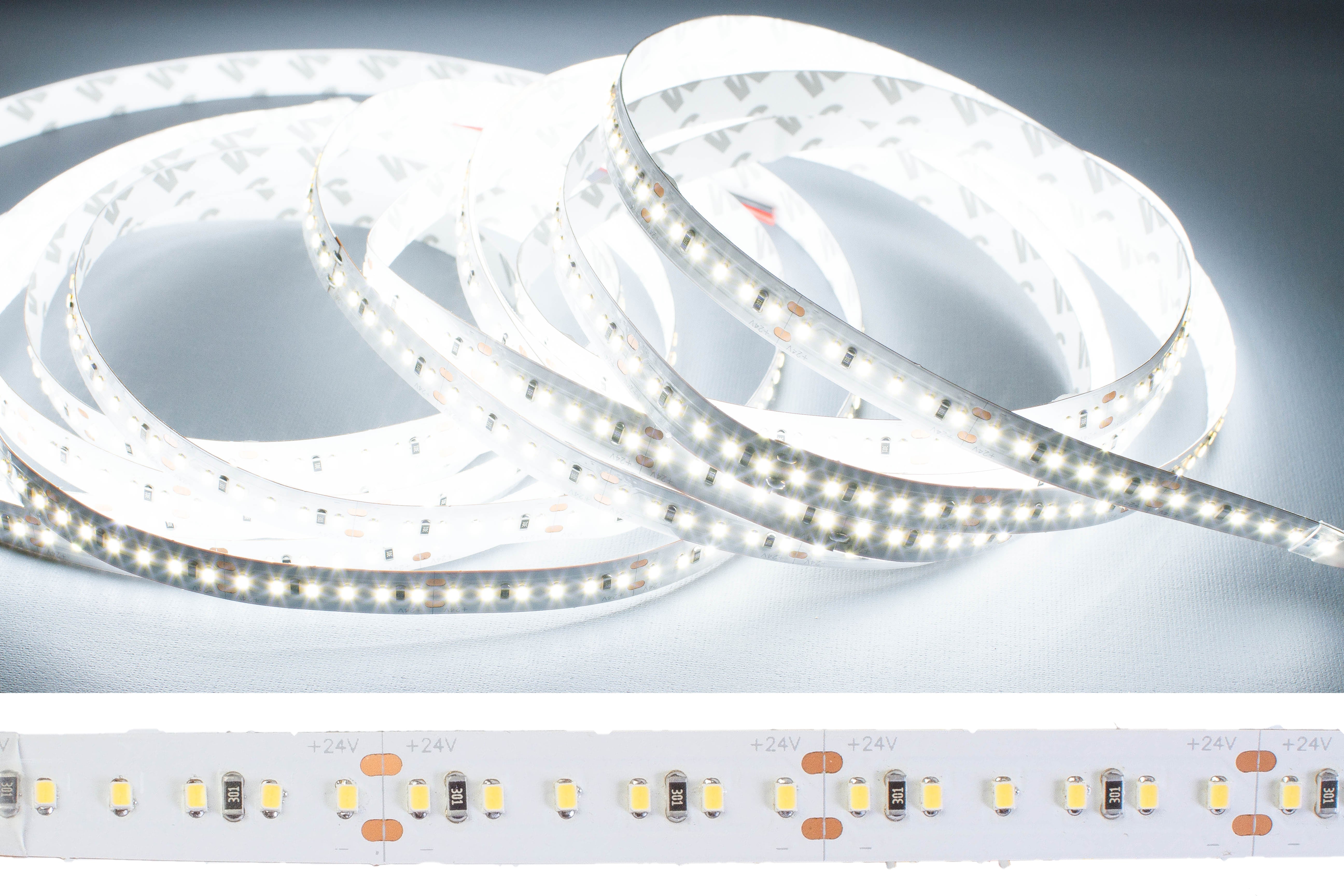 24v 2216 Series CRI 90 6000k Natural white color LED strip light + Aluminum Channel