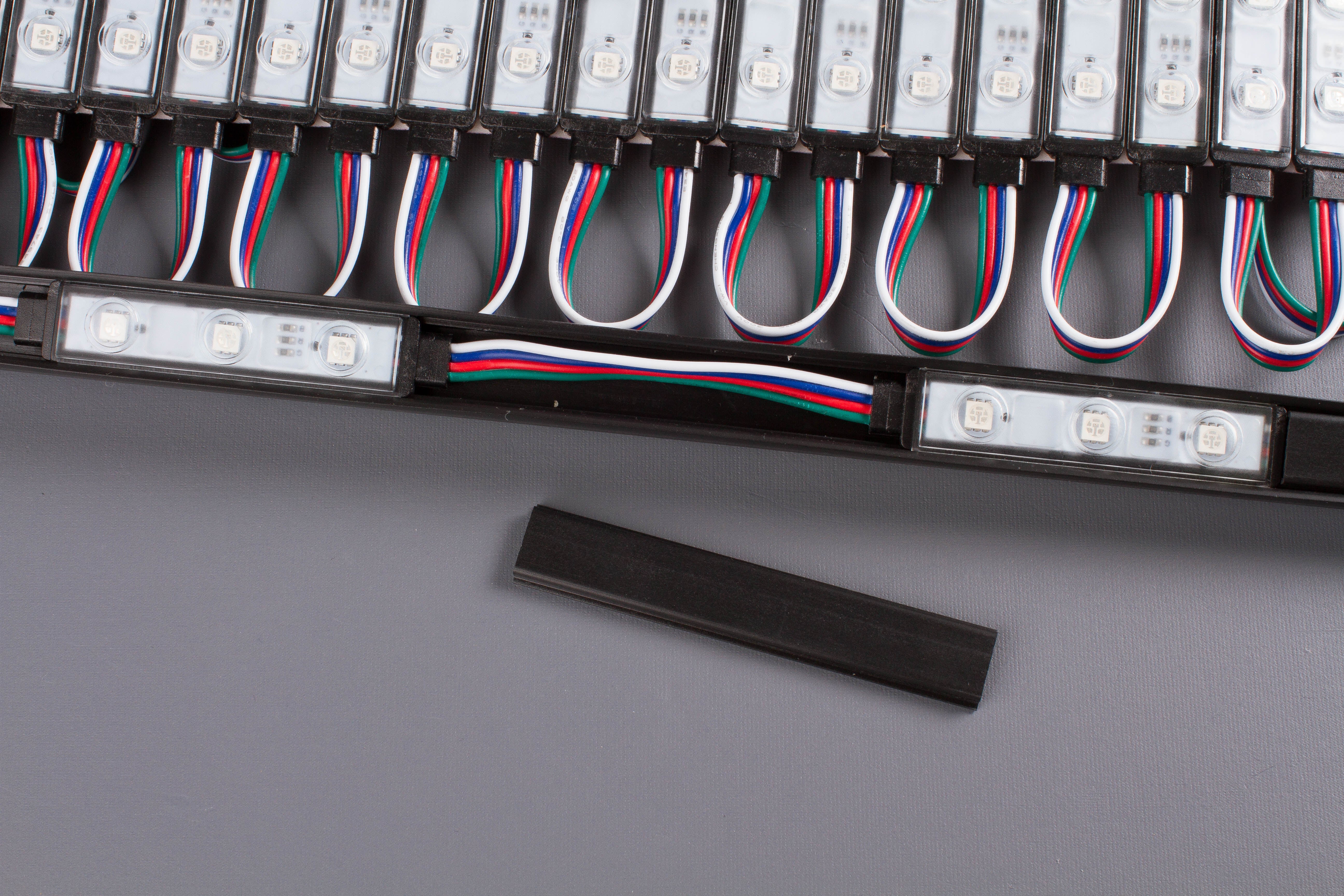 Storefront LED Track + Color Change RGB Black Series Color Change LED Light