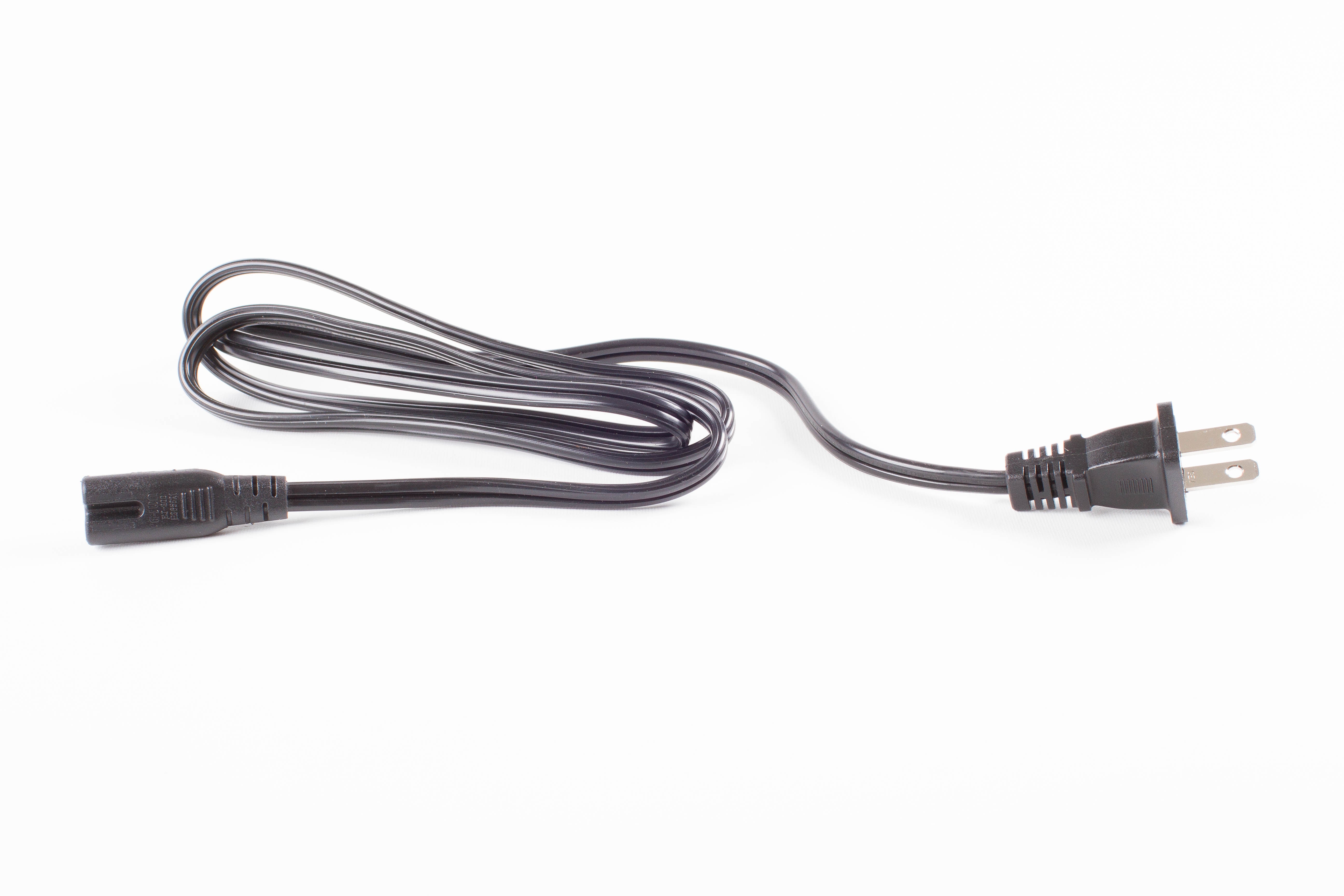 4ft 2 Prong AC Power Cable for Power Supplies UL Listed