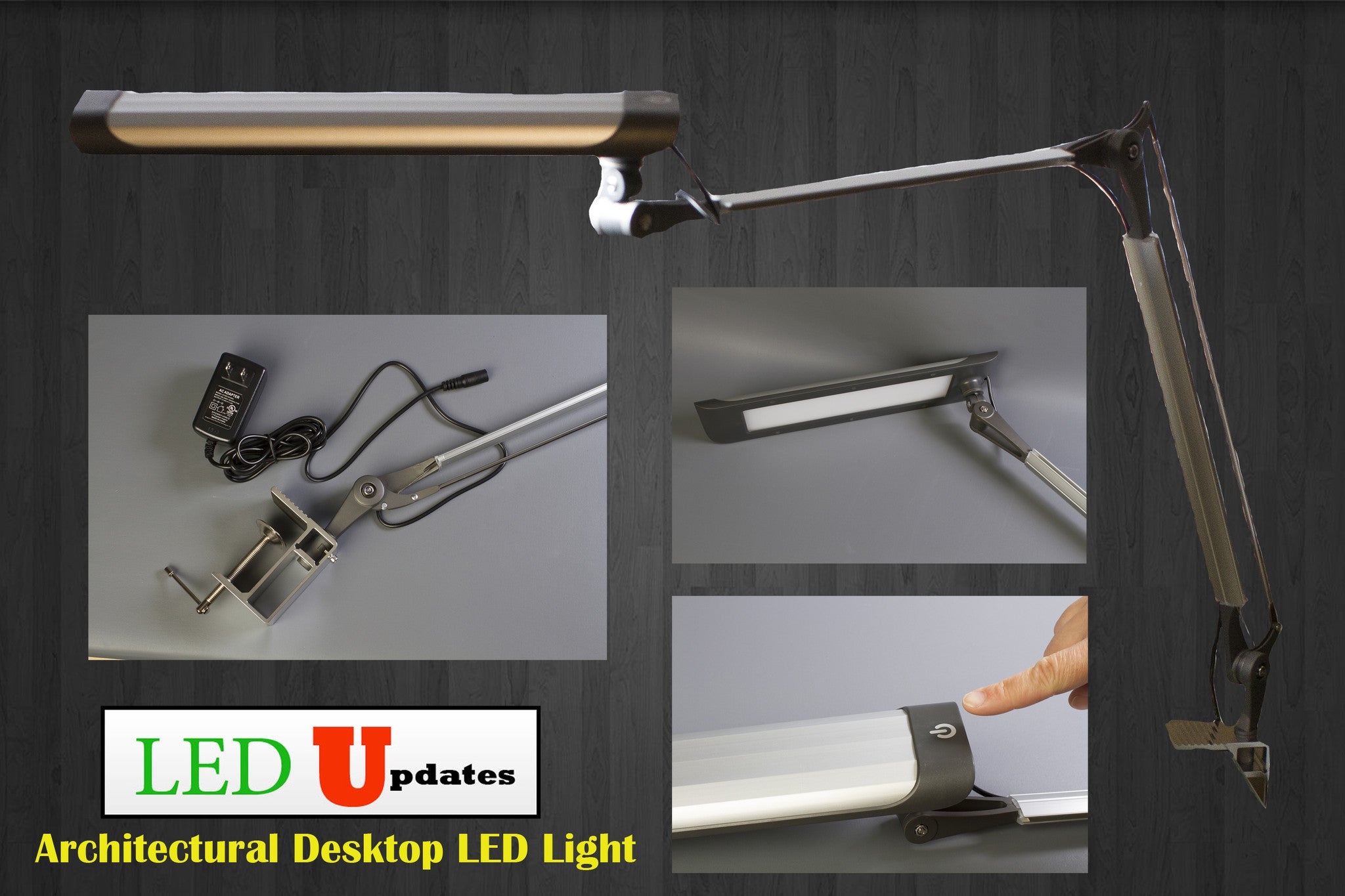 Clamp on Architect LED Desk Lamp with Multipoint adjustable arm