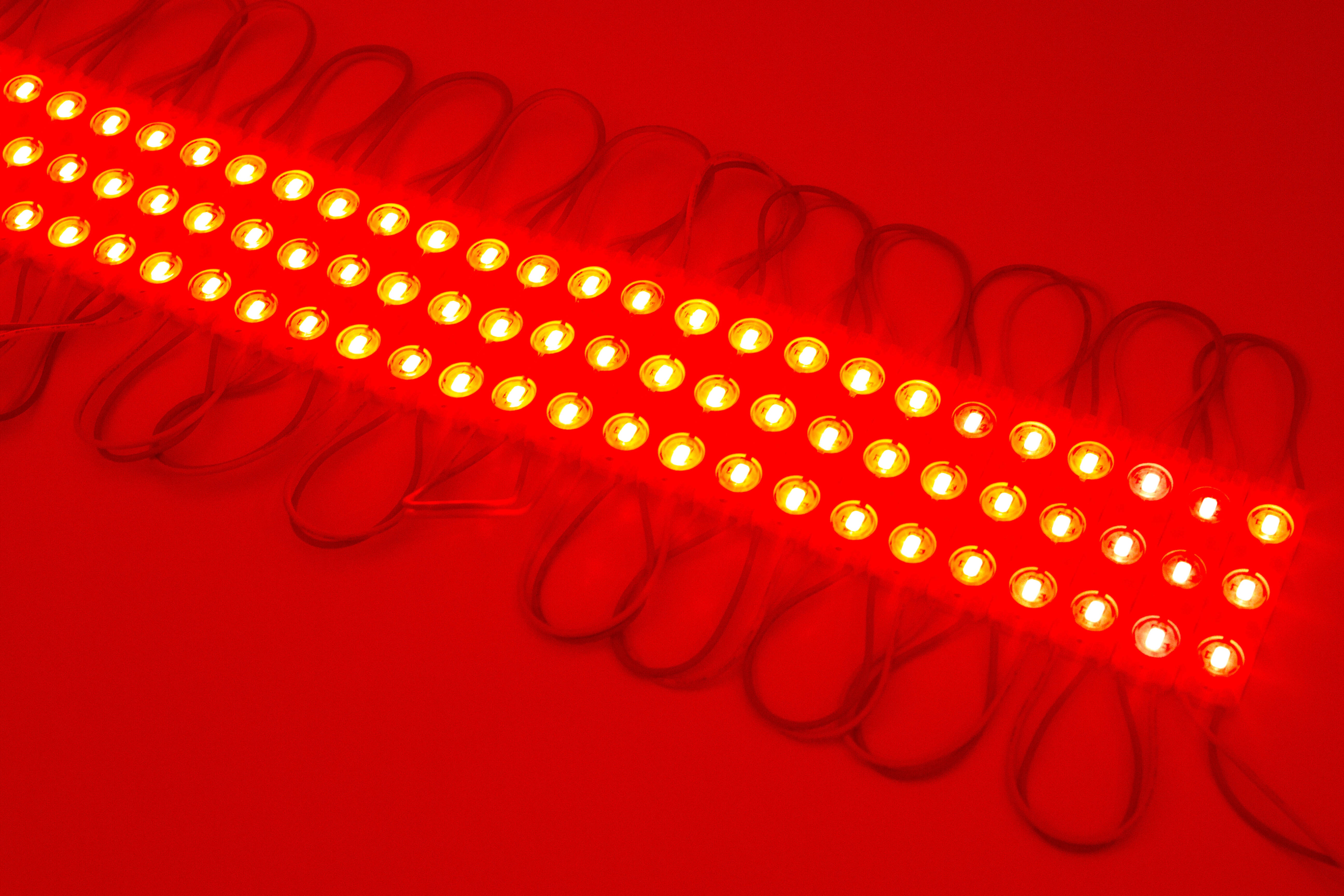 Storefront LED track with Red T5630 Super Bright LED Light