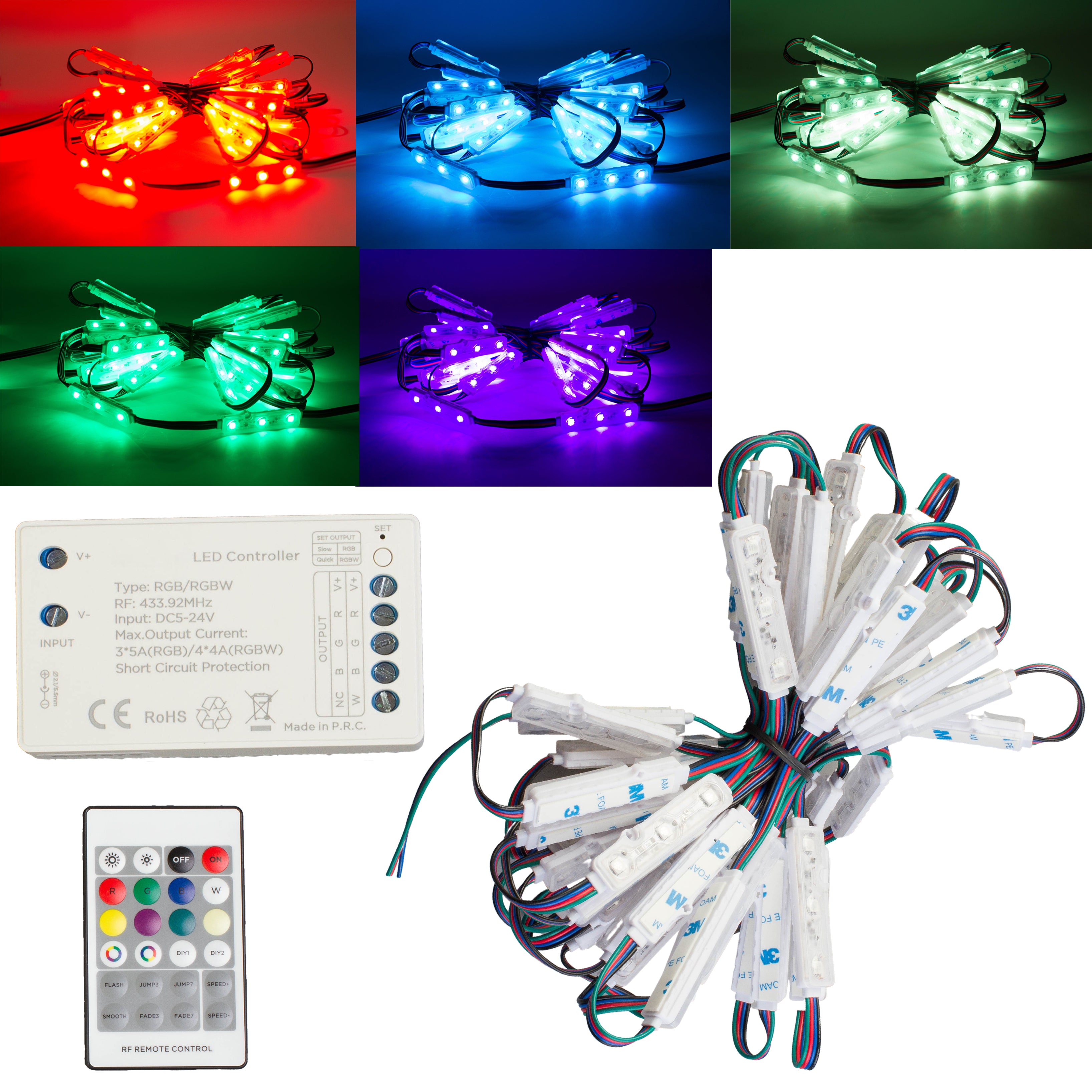 Storefront LED Track + Color Change RGB Z5050 Series Color Change LED Light