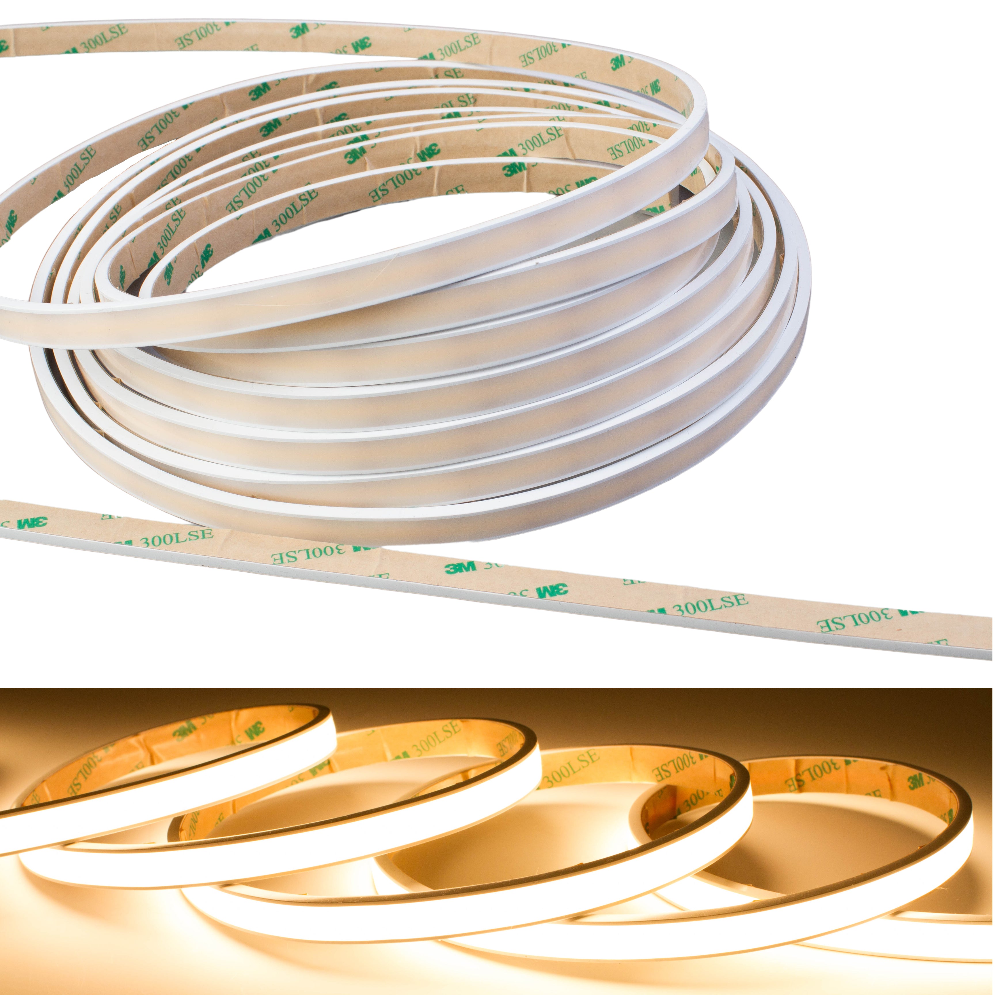 Waterproof COB Series 3000k Warm white color LED strip light