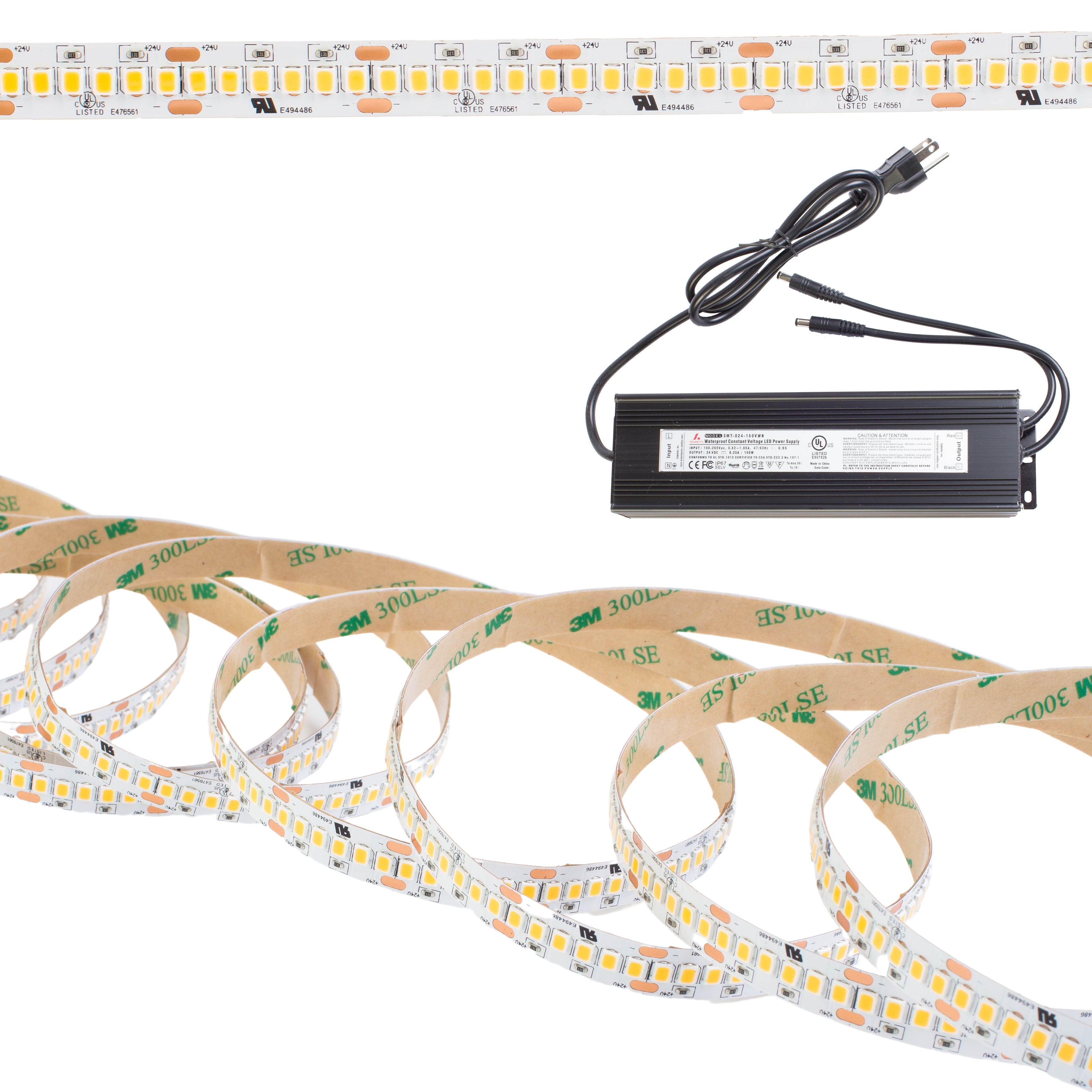 24v Ultra Premium Super Bright Series CRI 95 4000k Natural white color LED strip light + Aluminum Channel