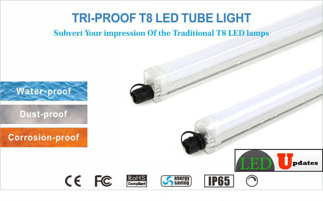 4ft Waterproof, Dust proof and Corrosion proof. Tri-proof LED Tube Light