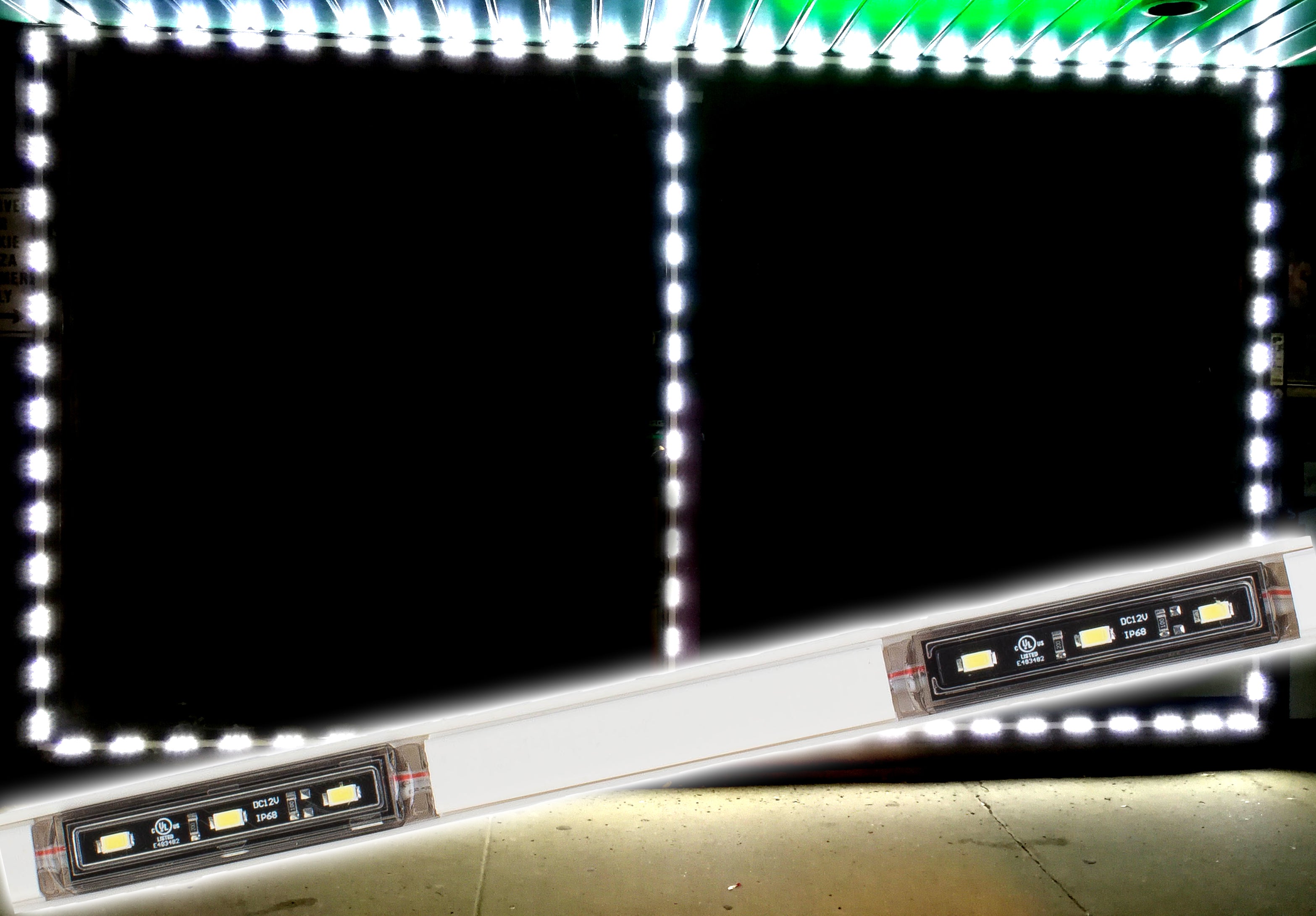 Storefront LED track + White T2835 Premium Super Bright LED Light