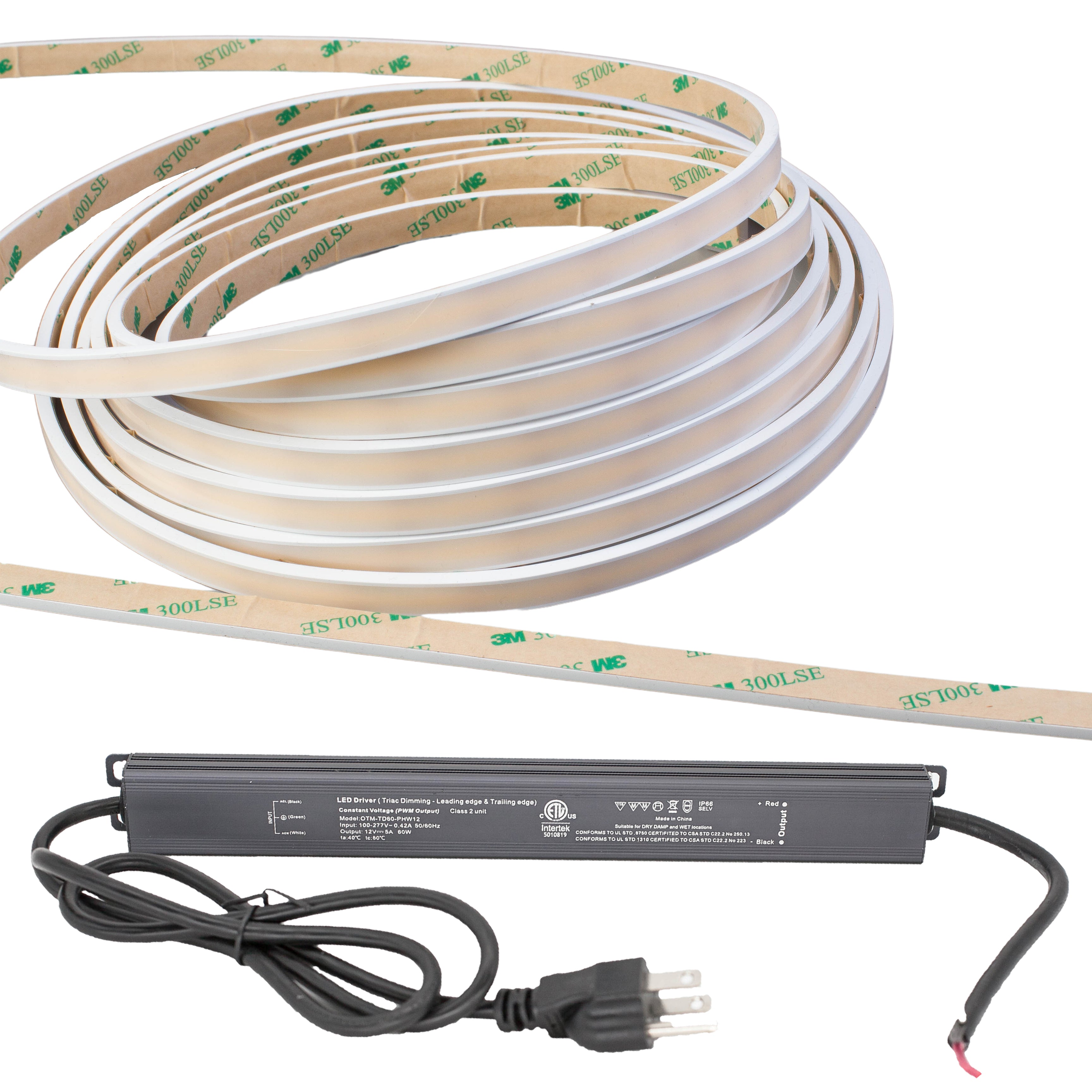 Waterproof COB Series 3000k Warm white color LED strip light