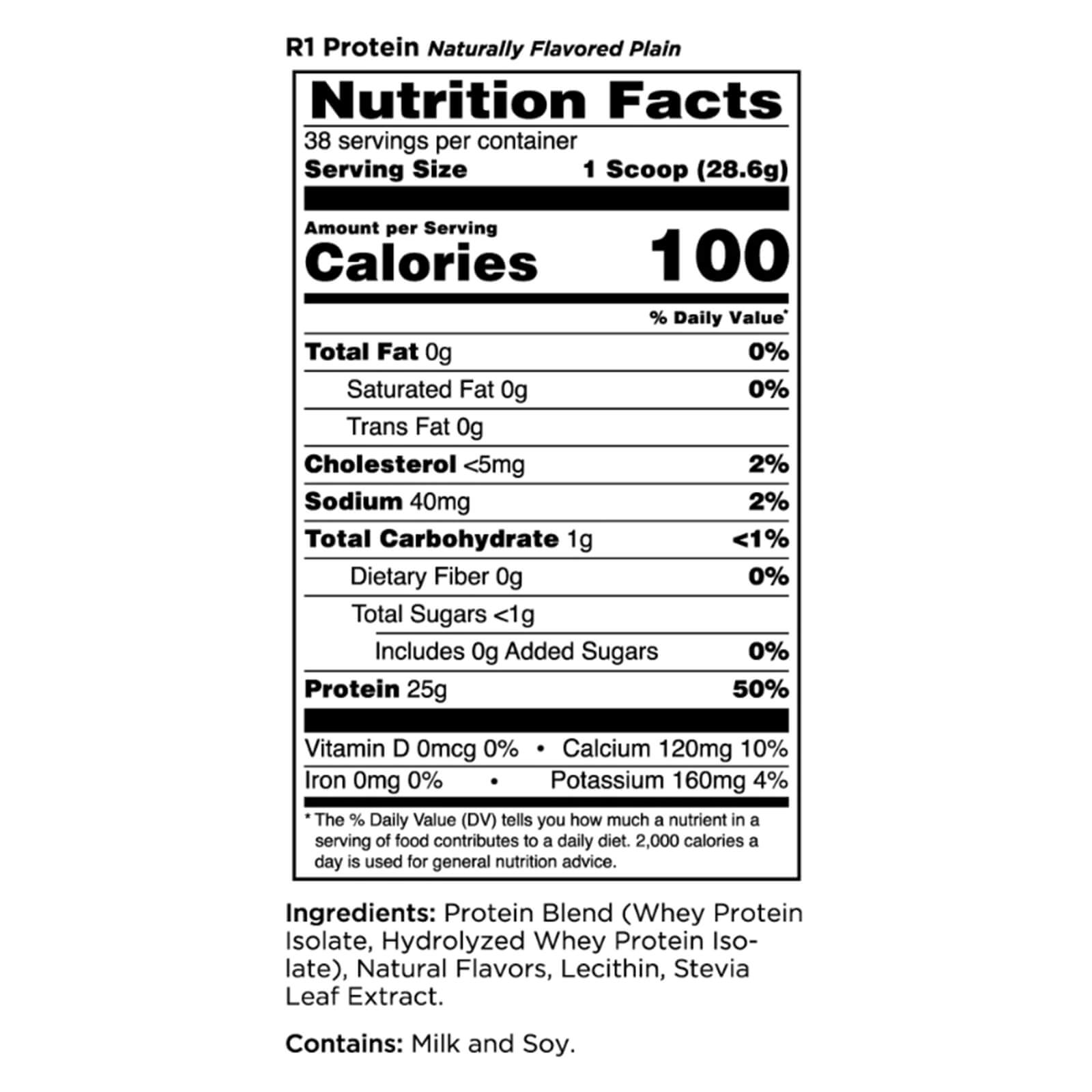 RULE ONE Protein Naturally Flavored Unflavored 4.79 lb 76 Servings