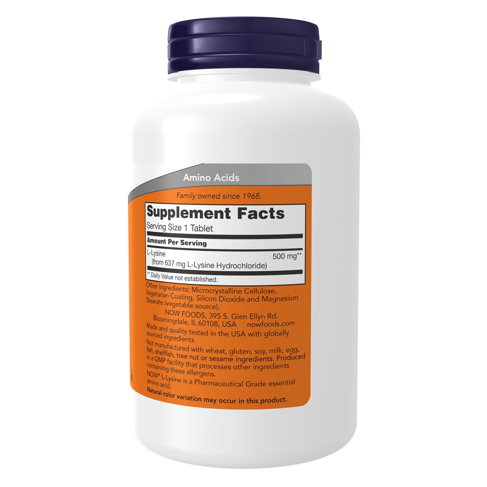 NOW Foods L-Lysine 500 mg 250 Tablets