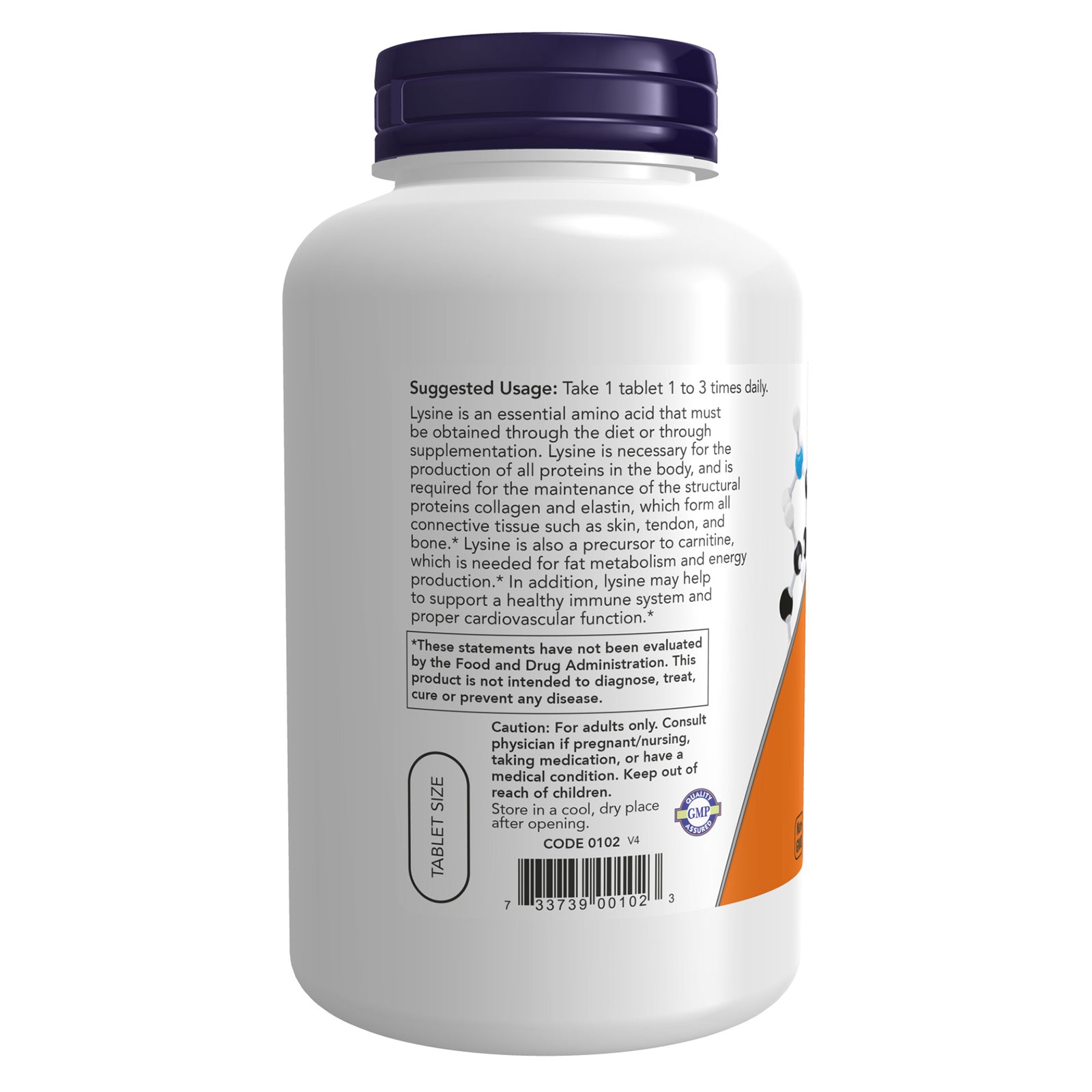 NOW Foods L-Lysine 500 mg 250 Tablets