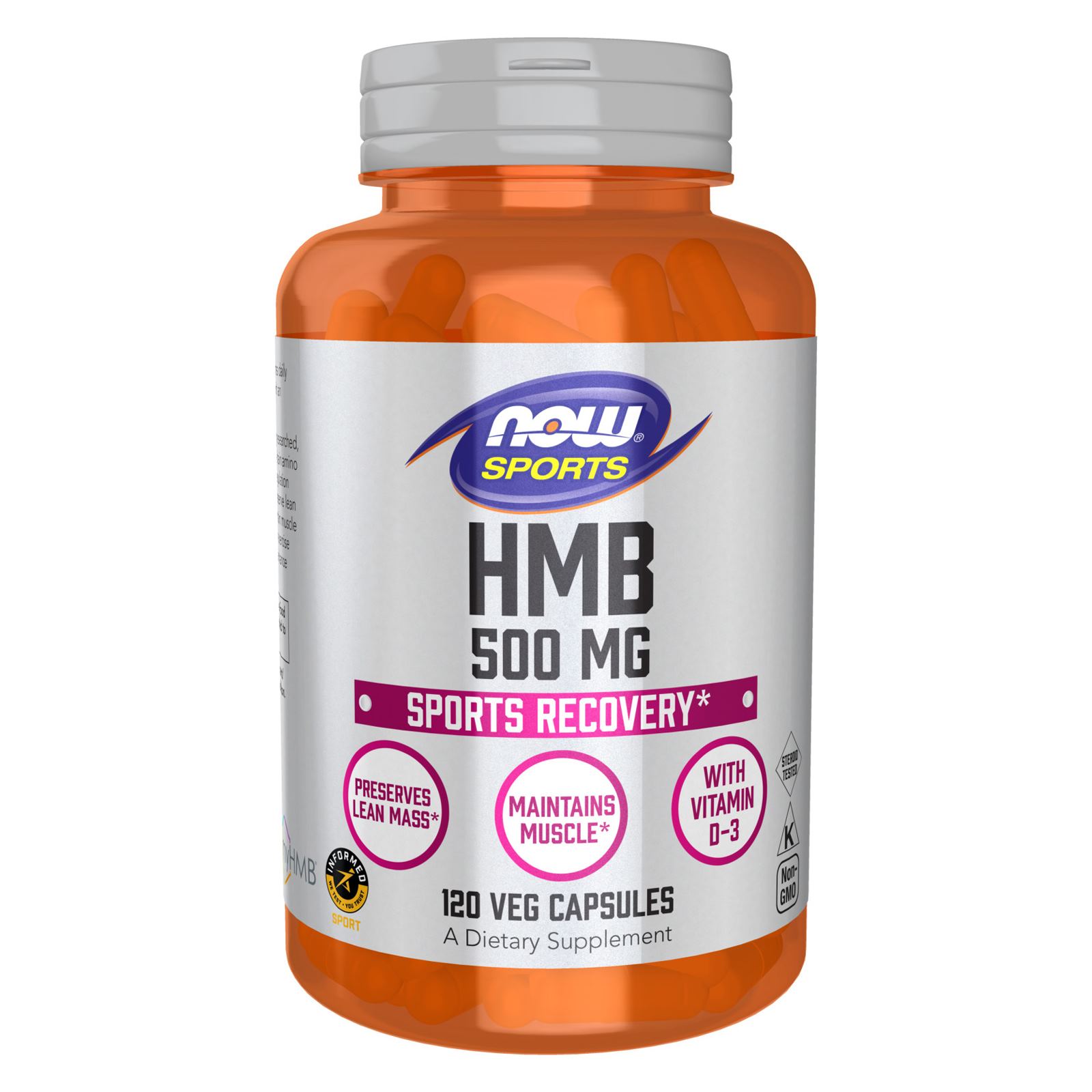 NOW Foods HMB 500 mg 120 Veg Capsules