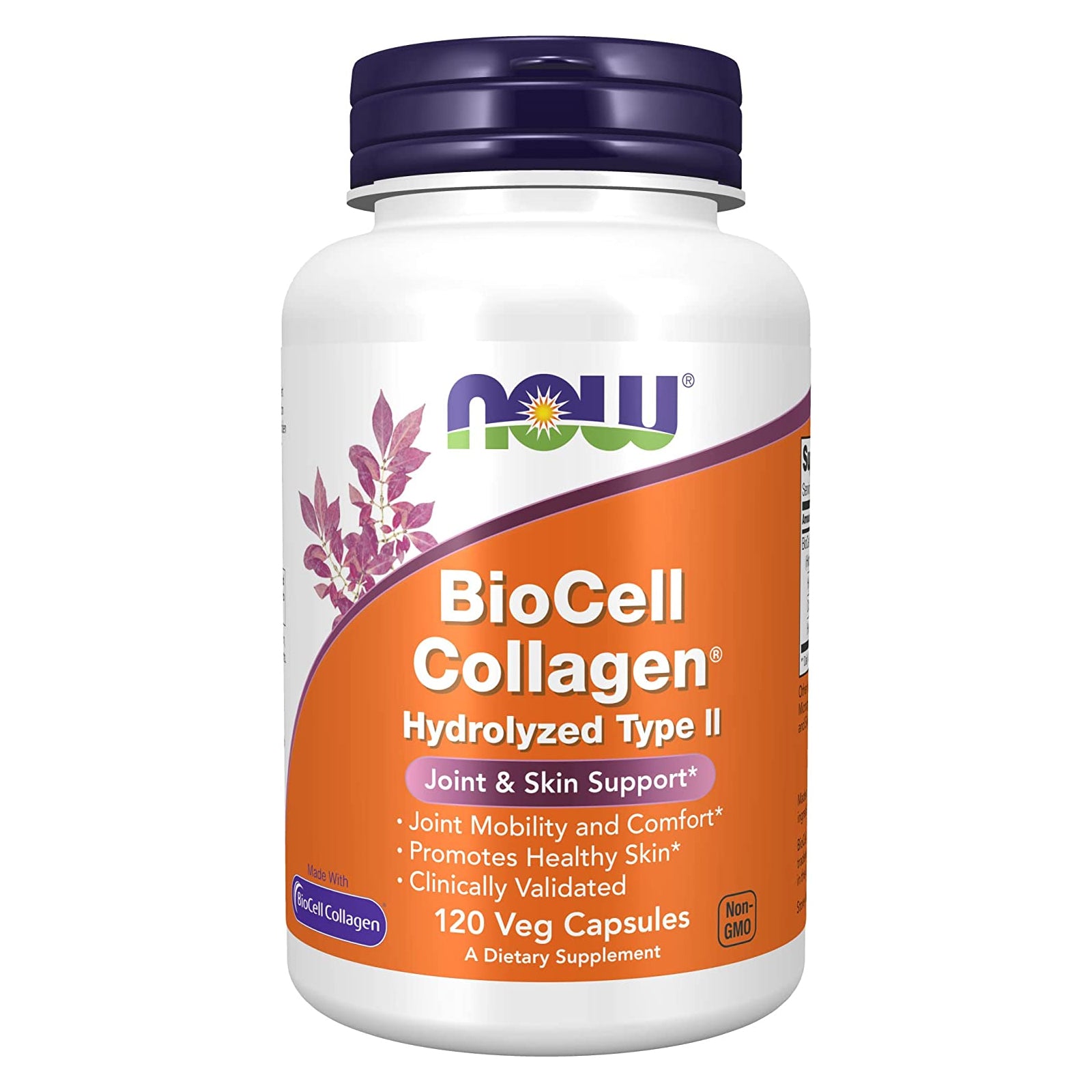 NOW Foods BioCell Collagen Hydrolyzed Type II 120 Veg Capsules
