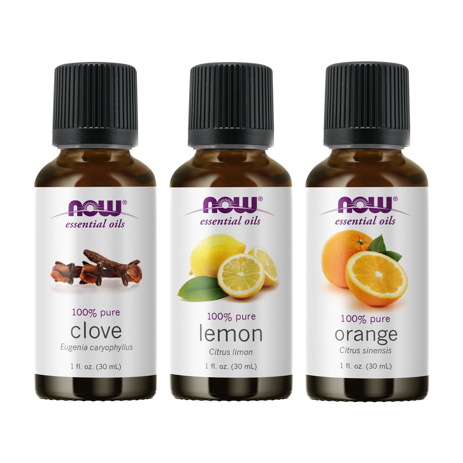 NOW Foods Essential Oil Bundle: Blues Relief (Clove Lemon Orange)