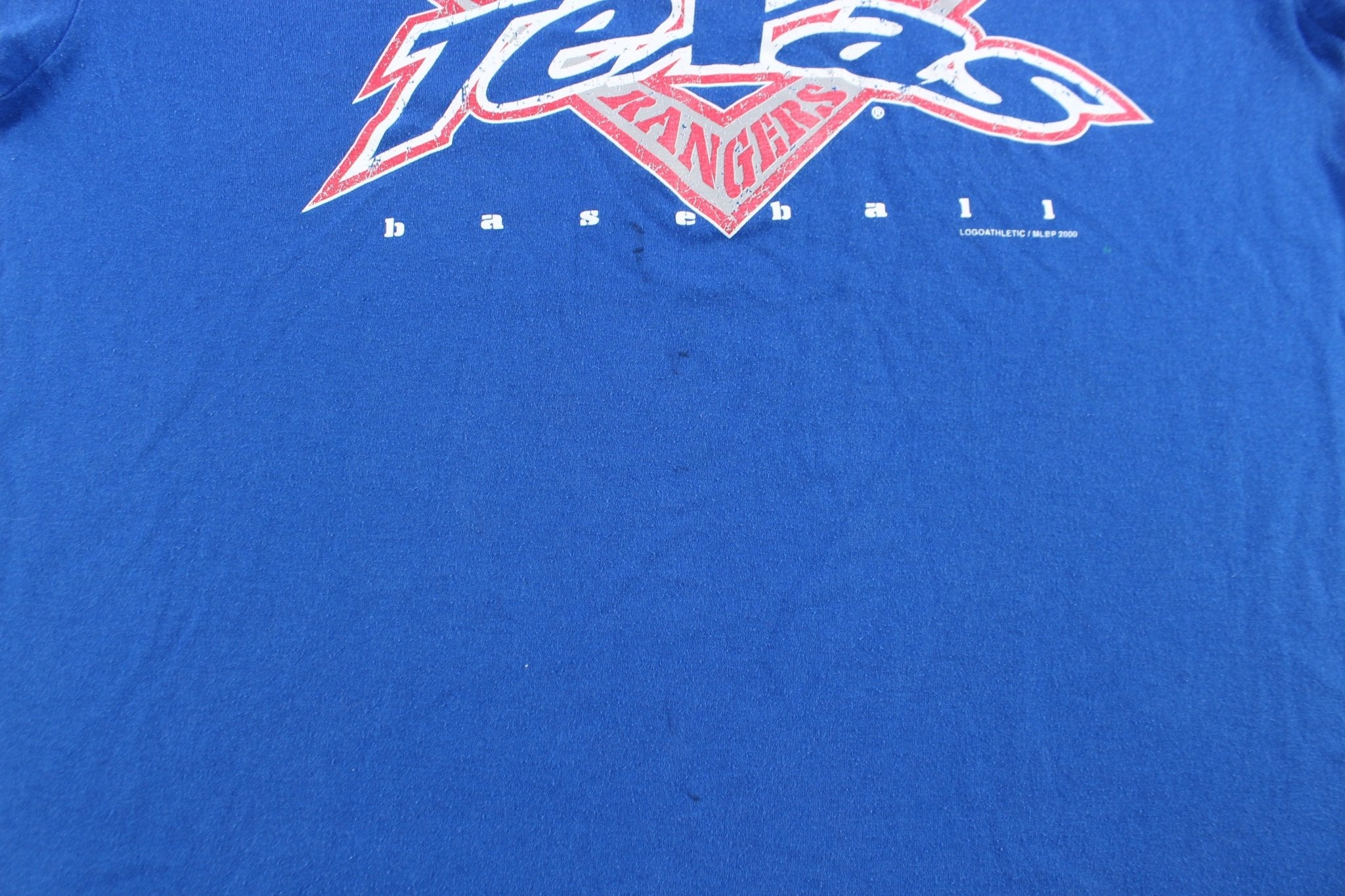 2000 Texas Rangers Baseball Striped T-Shirt