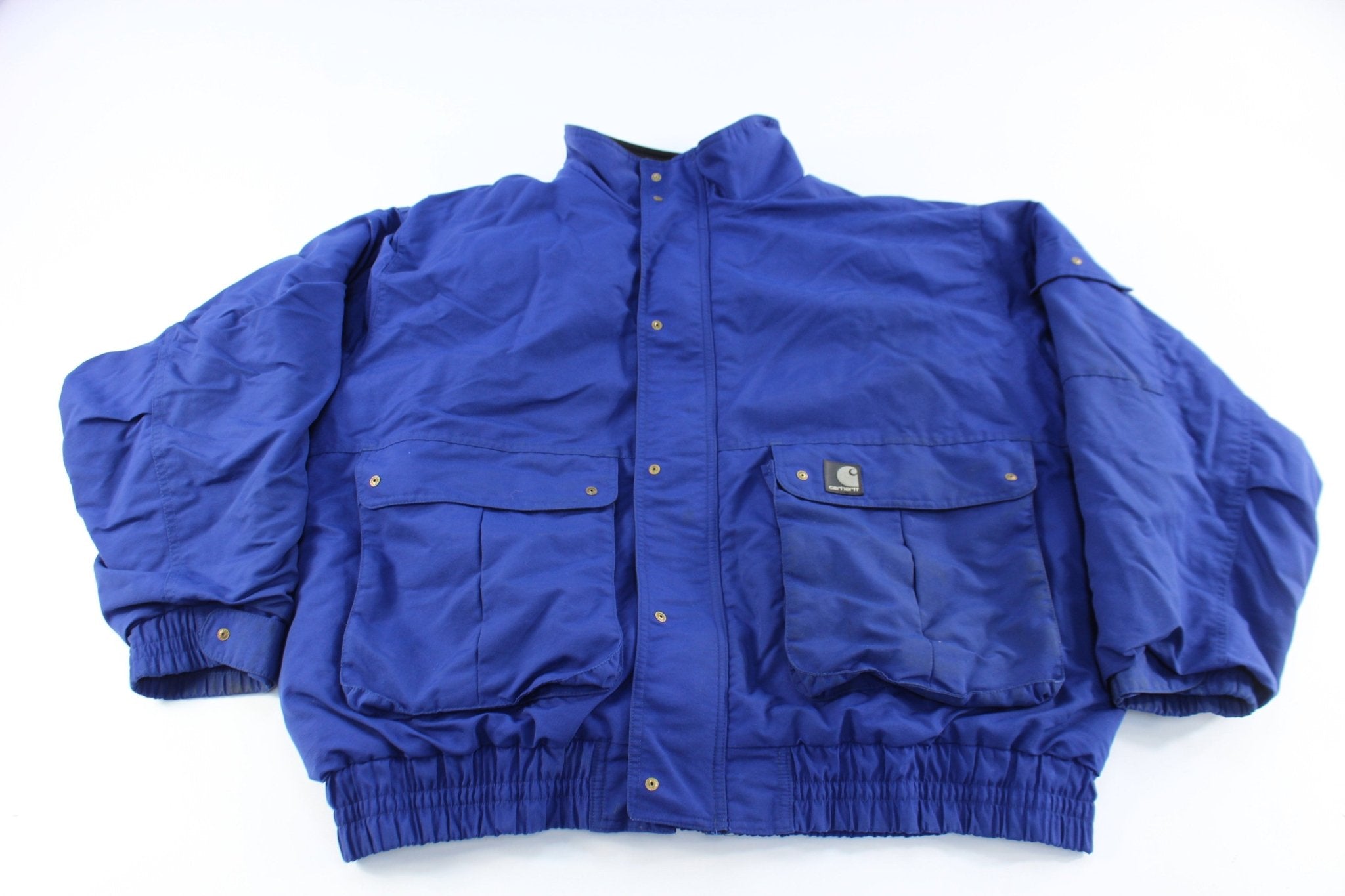 Carhartt Logo Patch Blue Zip Up Jacket