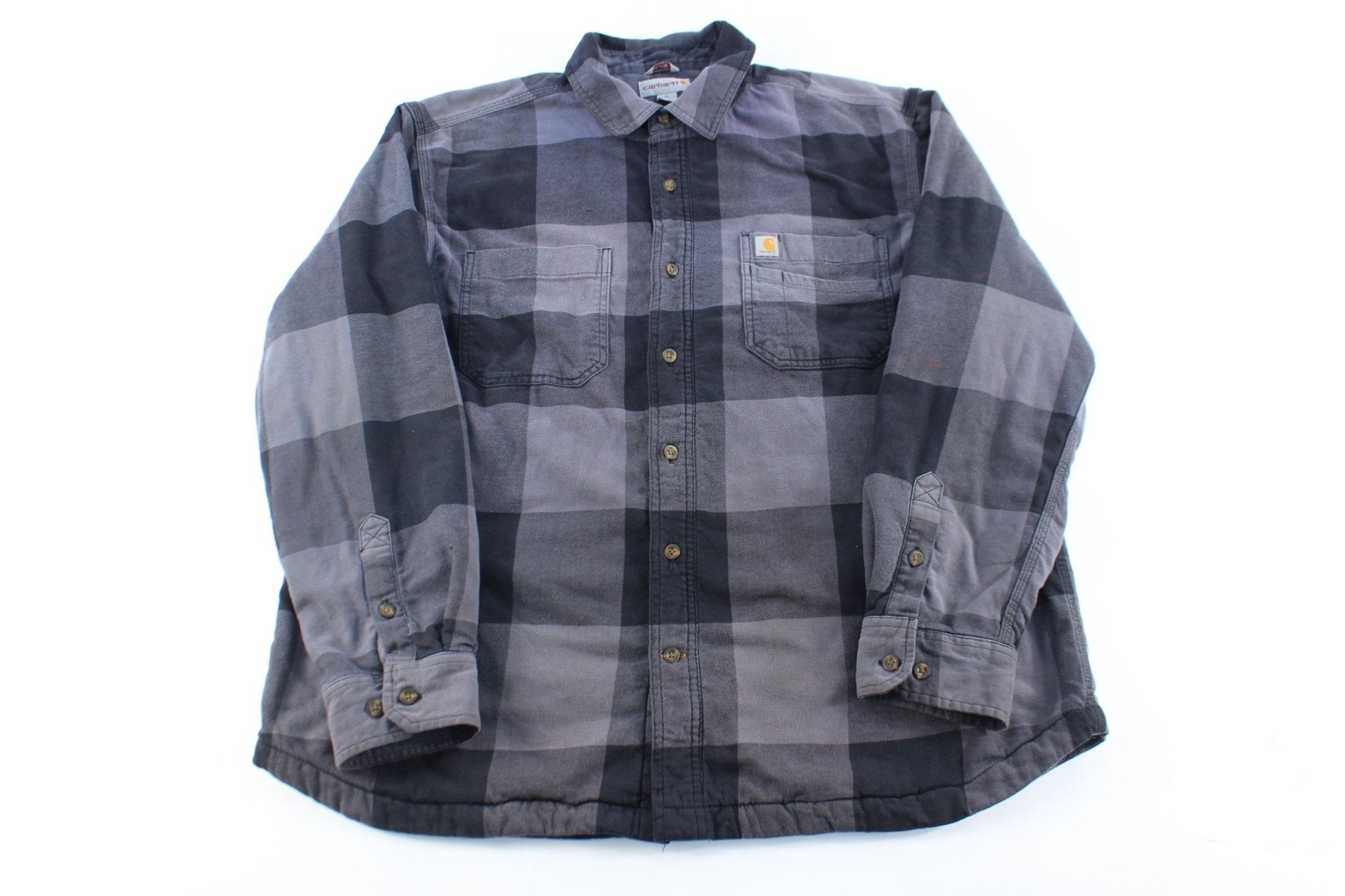 Carhartt Logo Patch Plaid Flannel Button Down